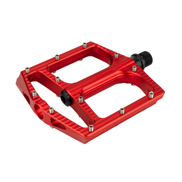 HEL x Carder TwoTwelve Billet Flat Pedals - Helfire Red