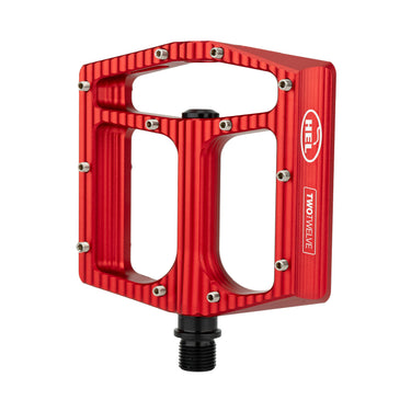 HEL x Carder TwoTwelve Billet Flat Pedals - Helfire Red