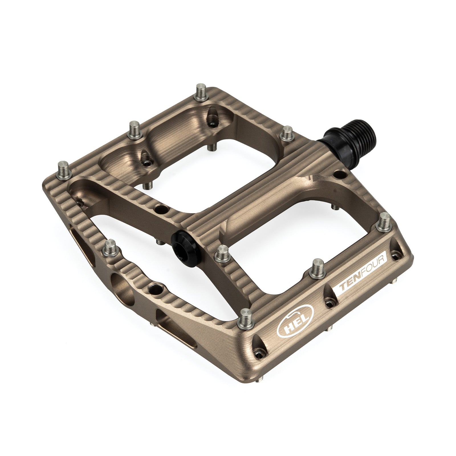 bronze pedals HEL x Carder TenFour Billet Flat Pedals