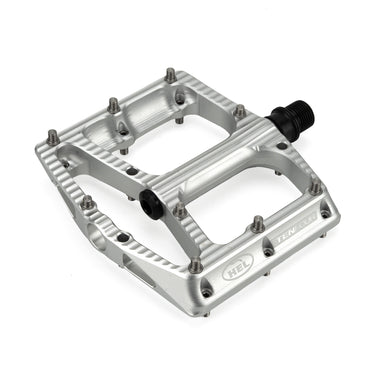 HEL x Carder TenFour Billet Flat Pedals - Hyper Silver