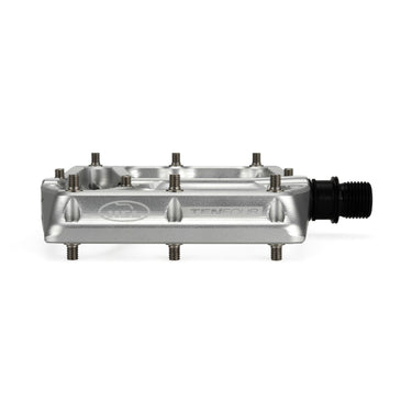HEL x Carder TenFour Billet Flat Pedals - Hyper Silver