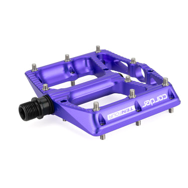 HEL x Carder TenFour Billet Flat Pedals - Plasma Purple