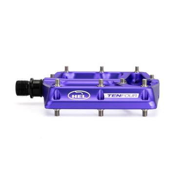 HEL x Carder TenFour Billet Flat Pedals - Plasma Purple